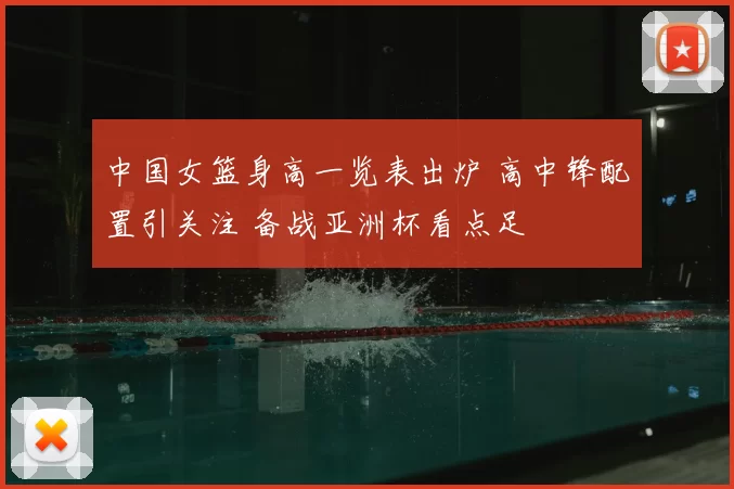 中国女篮身高一览表出炉 高中锋配置引关注 备战亚洲杯看点足
